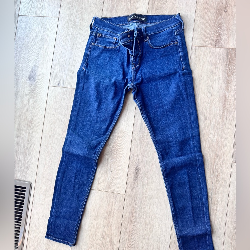 Express Womens Skinny Jeans - Blue